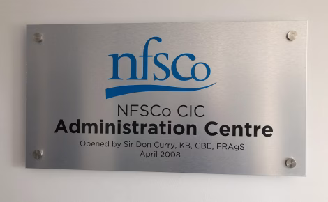 NFSCo CIC Administration Centre wall sign