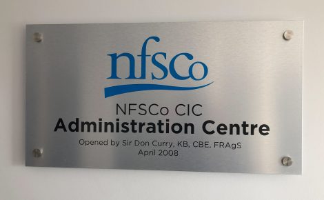 NFSCo CIC Administration Centre wall sign